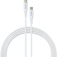 Дата кабель Vinga USB-C to USB-C 1.0m 60W TPE Фото