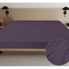 Простынь Ярослав сатин 09 сливовый 145х215 Фото