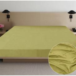 Простынь Ярослав сатин 05 оливковый 200х220 Фото