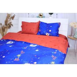 Простынь MirSon Сатин Premium 22-1256 Kingfisher 180х220 см Фото 1