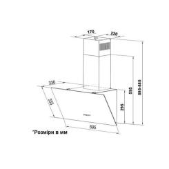 Вытяжка кухонная Interline TEFFI BL A/60/GL/PB Фото 7