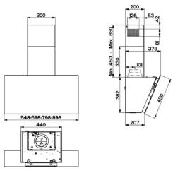 Вытяжка кухонная Faber DAISY + BK A80 Фото 2