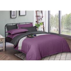 Пододеяльник MirSon Satin Stripe 30-0009 + 30-0012 Violetta 175х210 см Фото