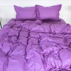 Пододеяльник MirSon Satin Stripe 30-0009 Purple 200х220 см Фото