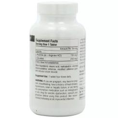 Аминокислота Source Naturals L-Аргінін L-Цитруліновий Комплекс 1000мг, 120 табл Фото 1