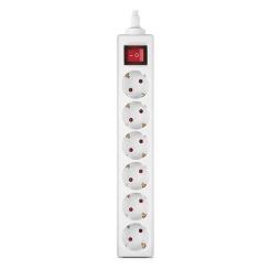 Сетевой фильтр питания REAL-EL RS-6 Protect M 1.8m, white Фото 1