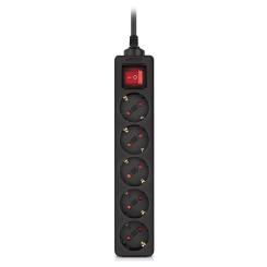 Сетевой фильтр питания REAL-EL RS-Protect M 5m, black Фото 1