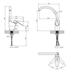 Смеситель Kroner Odra-C034 Фото 7