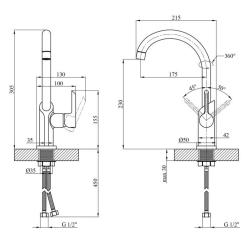 Смеситель Kroner Essen-SCH030 Фото 8
