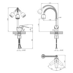 Смеситель Kroner Odra-C038-1 Фото 6