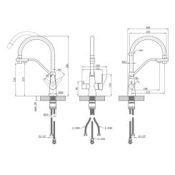 Смеситель Kroner Klassisch-ESG03817WHI Фото 8