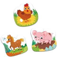 Пазл DoDo 3 в 1 День на ферме Фото 1