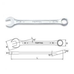 Ключ Toptul комбинированный 22мм Фото 1