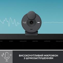 Веб-камера Logitech Brio 300 FHD Graphite Фото 3