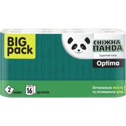 Туалетная бумага Сніжна Панда Optima 2 слоя 16 рулонов Фото