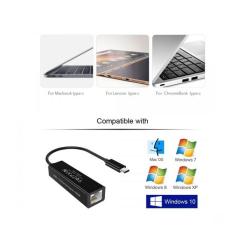 Адаптер Choetech USB-C to RJ45 Ethernet 1000Mbps Фото 5