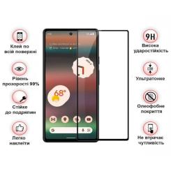 Стекло защитное BeCover Google Pixel 6A Black Фото 2