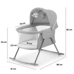 Кроватка Kinderkraft гойдалка Lovi Grey 3 в 1 Фото 9