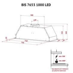 Вытяжка кухонная Perfelli BIS 7653 WH 1000 LED Фото 11