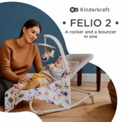 Кресло-качалка Kinderkraft шезлонг Felio 2 Peony Rose Фото 4
