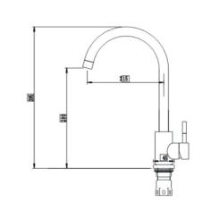 Смеситель Interline RING Grafit Фото 7