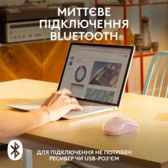 Мышка Logitech M240 Silent Bluetooth Rose Фото 2