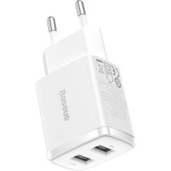 Зарядное устройство Baseus Compact Charger 2U White Фото 3