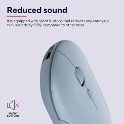 Мышка Trust Puck Wireless/Bluetooth Silent Blue Фото 7