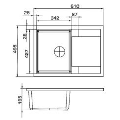 Мойка кухонная GRANADO ALTEA avena Фото 6