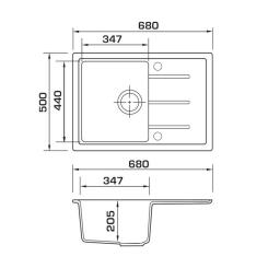 Мойка кухонная GRANADO Blanos avena Фото 6