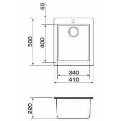 Мойка кухонная GRANADO CADIZ grafito Фото 5
