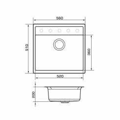Мойка кухонная GRANADO LERIDA avena Фото 4