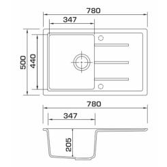 Мойка кухонная GRANADO TOLEDO grafito Фото 4