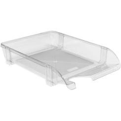 Лоток для бумаг Economix горизонтальный пластик, прозрачный Фото