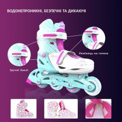 Роликовые коньки Neon Сombo Turquoise розмір 30-33 Фото 5