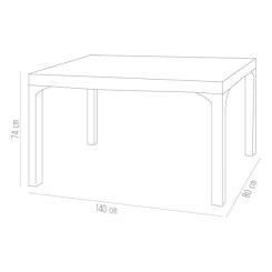 Стол садовый Irak Plastik под ротанг 80х140 см белый Фото 1