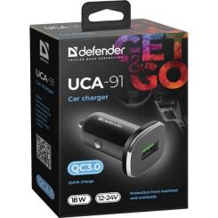 Зарядное устройство Defender 1xUSB 18W (USB-A) QC3.0 3А UCA-91 Фото 1