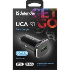 Зарядное устройство Defender 1xUSB 18W (USB-A) QC3.0 3А UCA-91 Фото 2