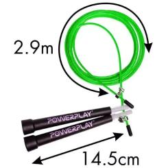 Скакалка PowerPlay 4202 швидкісна Зелена Фото 5