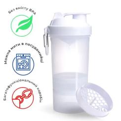Шейкер спортивный SmartShake Original2GO 600ml Pure White Фото 9