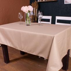 Скатерть MirSon Бавовна №002 Beige Strong 130x260 см Фото