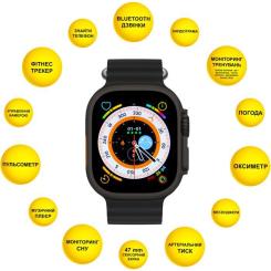 Смарт-часы AURA X4 ProMax 53mm Black Фото 1