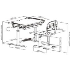 Парта со стулом Cubby Lupin Blue Фото 10