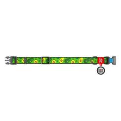 Ошейник для животных WAUDOG Nylon "Авокадо" пластиковий фастекс XXL Фото 1