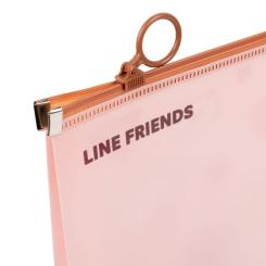 Папка на молнии Yes А4 Line Friends. Brown Фото 1