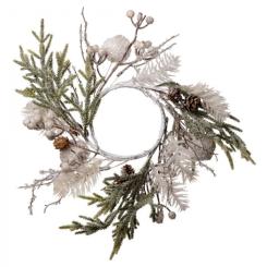 Рождественский венок YES! Fun з білими кулями, 11 см Фото