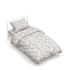 Постельное белье Home Line Вензель шоколад бязь полуторный Фото