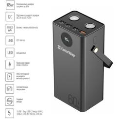 Батарея универсальная ColorWay 60 000 mAh Powerful PD/65W, QC/4.0, AFC, FCP, Blac Фото 6
