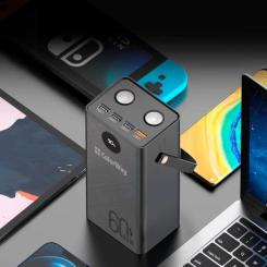 Батарея универсальная ColorWay 60 000 mAh Powerful PD/65W, QC/4.0, AFC, FCP, Blac Фото 8