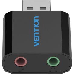 Звуковая плата Vention Audio USB 2х3,5mm jack Metal Фото 3